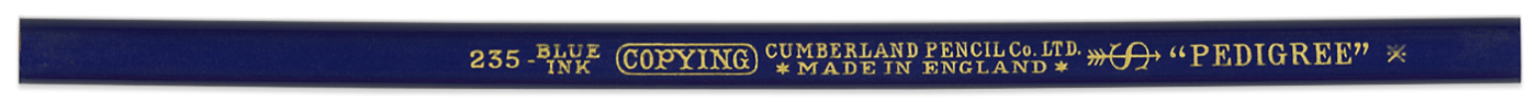 Cumberland Pencil CO. Pedigree 325 vintage copying pencil blue