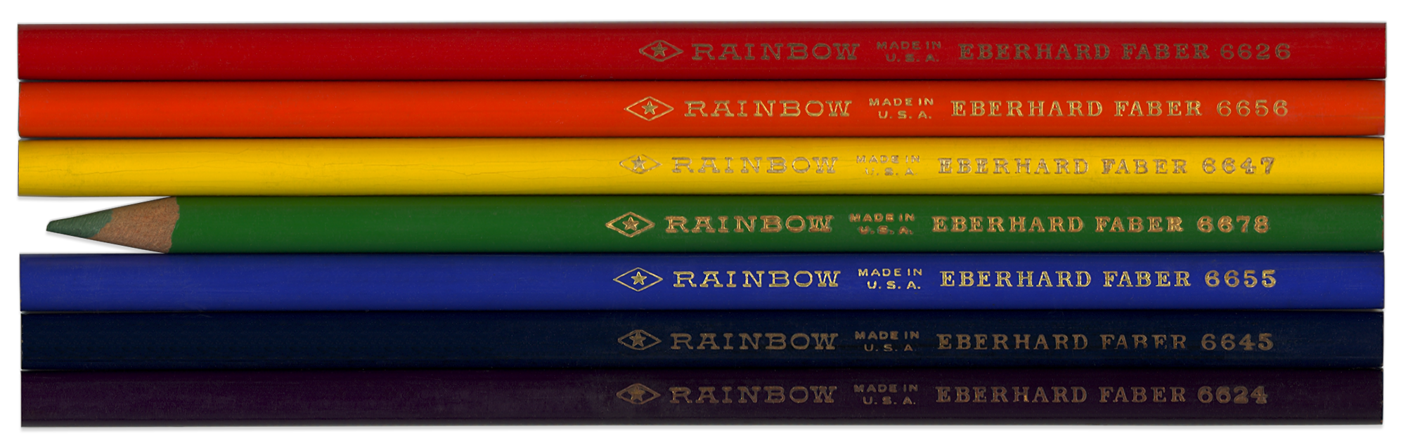 1960s Colored Pencils Set of 11 Eberhard Rainbow Map Coloring