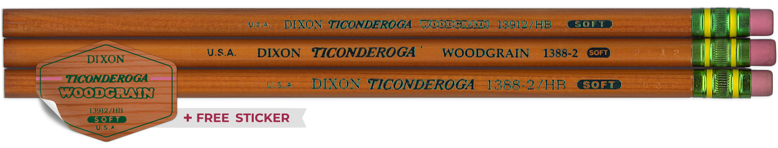 Dixon Ticonderoga Woodgrain Pencils