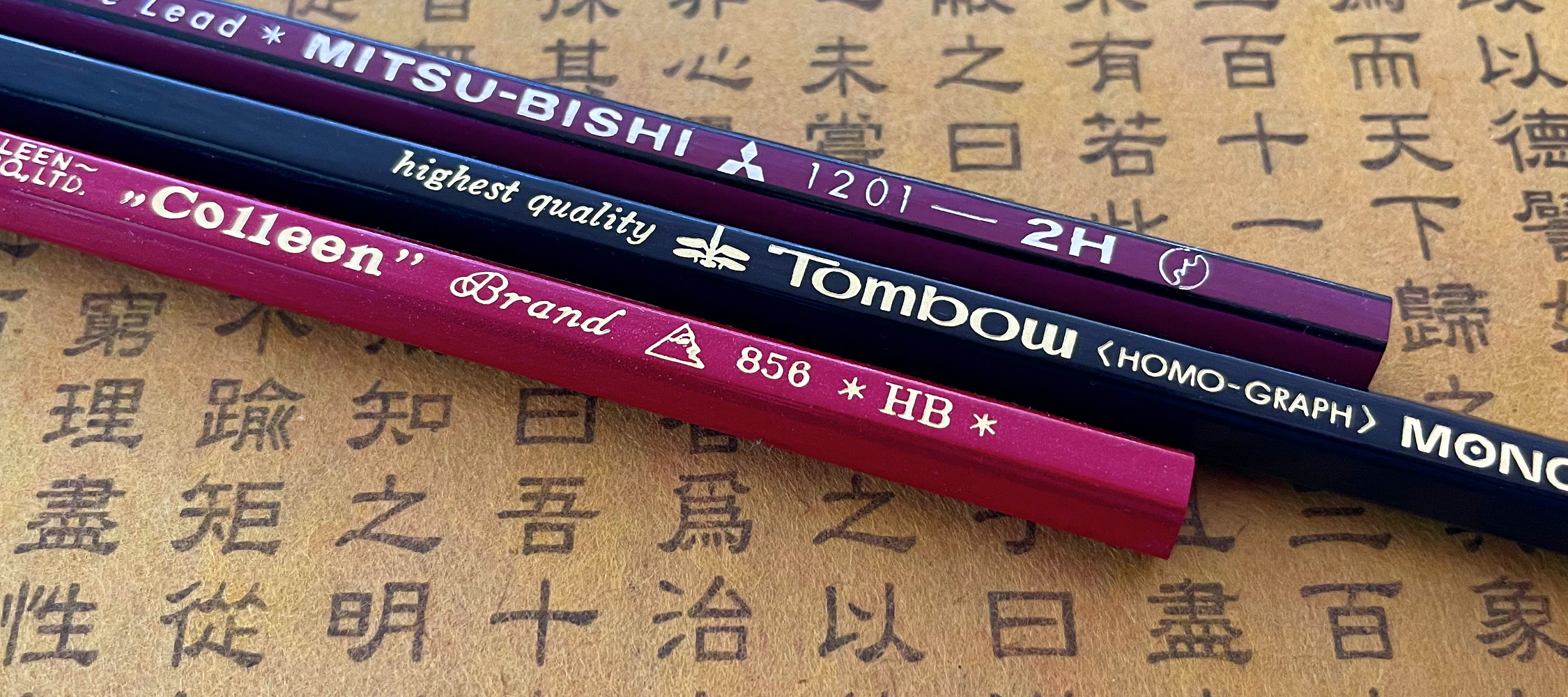 Mitsubishi, Tombow, Colleen Japanese pencils