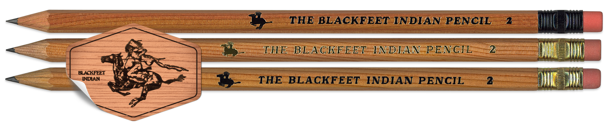 The Blackfeet Indian Pencil No.2 Collector Set + Sticker by Blackfeet