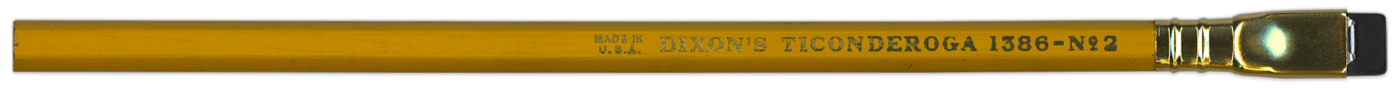 Ticonderoga 1386 No.2 Hackwing (black)